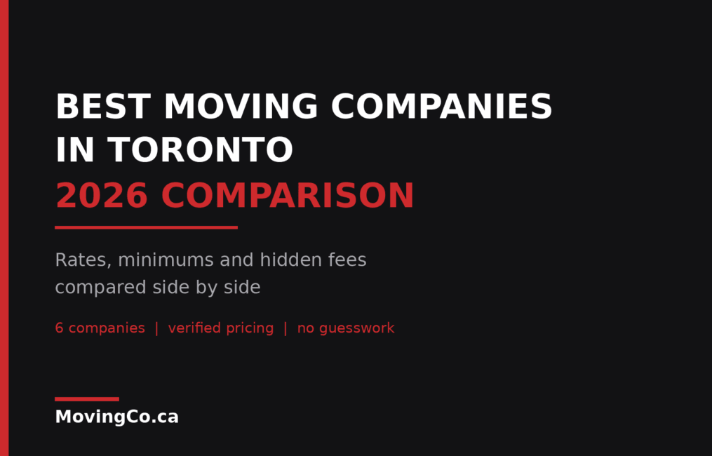 Best moving companies in Toronto 2026 comparison chart